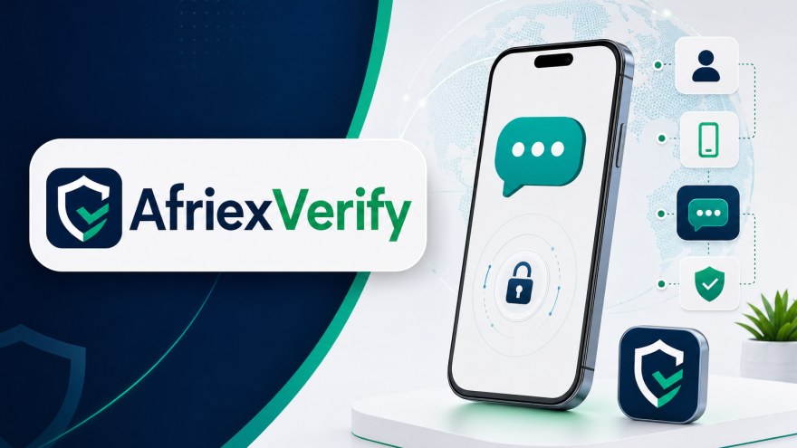 AfriexVerify non-VoIP number SMS verification concept with phone and dashboard